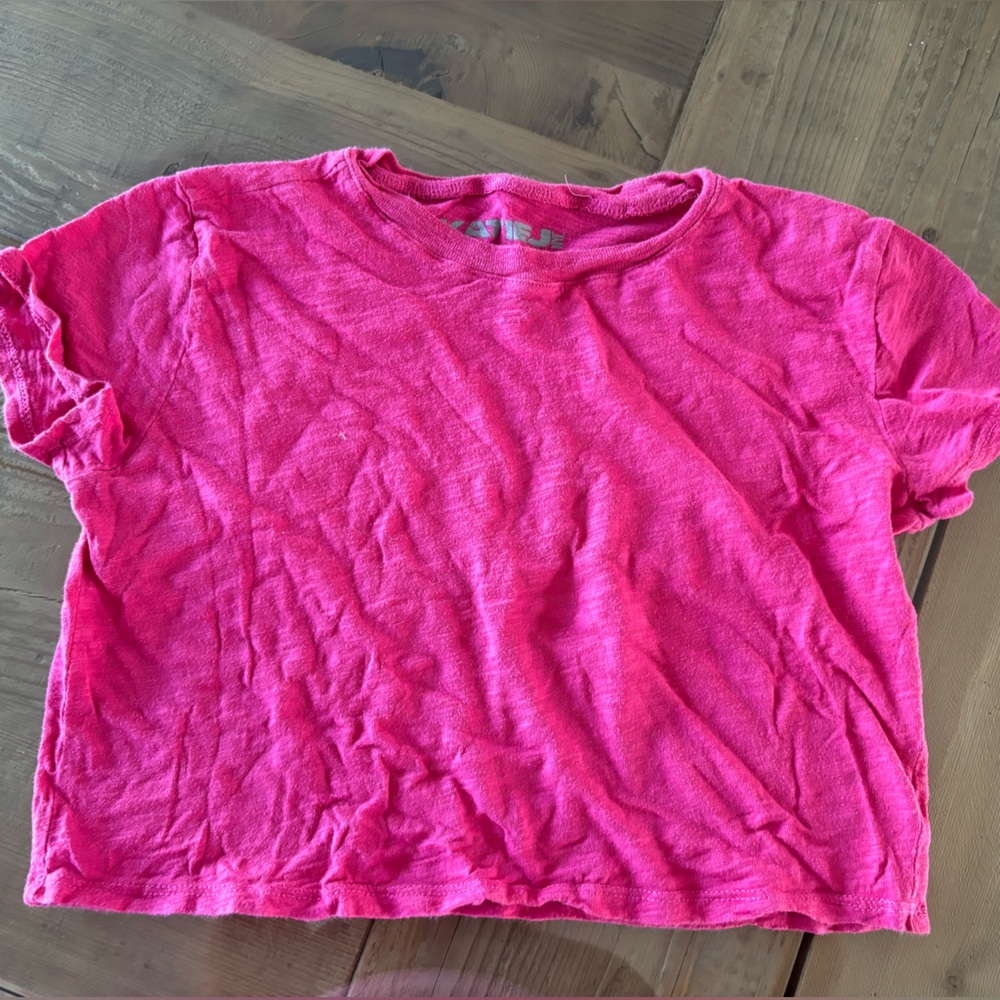 Katie J Pink Tee Shirt Youth Medium - Good Condition
